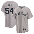 NY.Yankees #54 Max Fried Player Gray Game Home Jdoa Stitched Jerseys