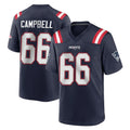 NE.Patriots #66 Will Campbell Player Navy Home Game Jdoa Stitched Jerseys