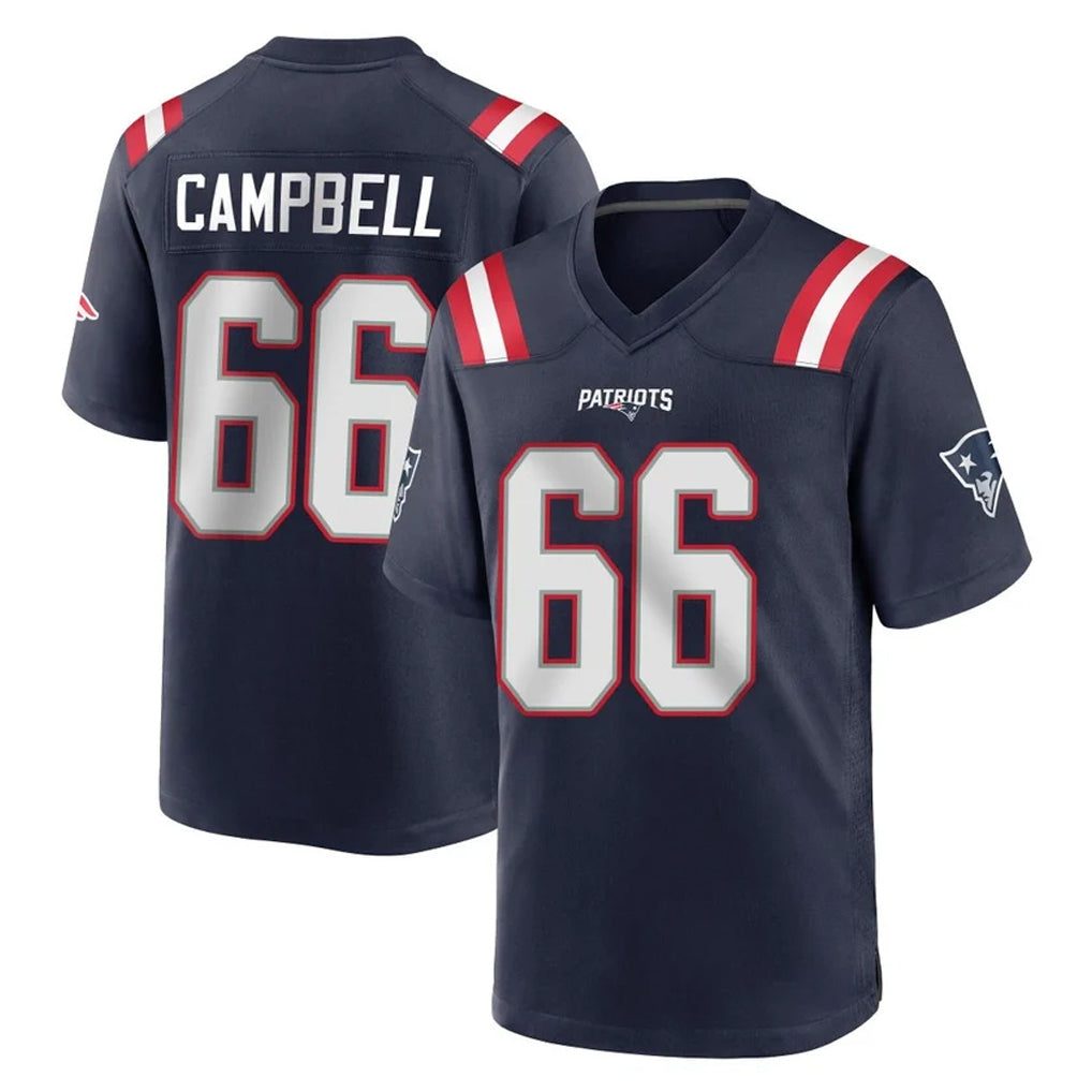 NE.Patriots #66 Will Campbell Player Navy Home Game Jdoa Stitched Jerseys