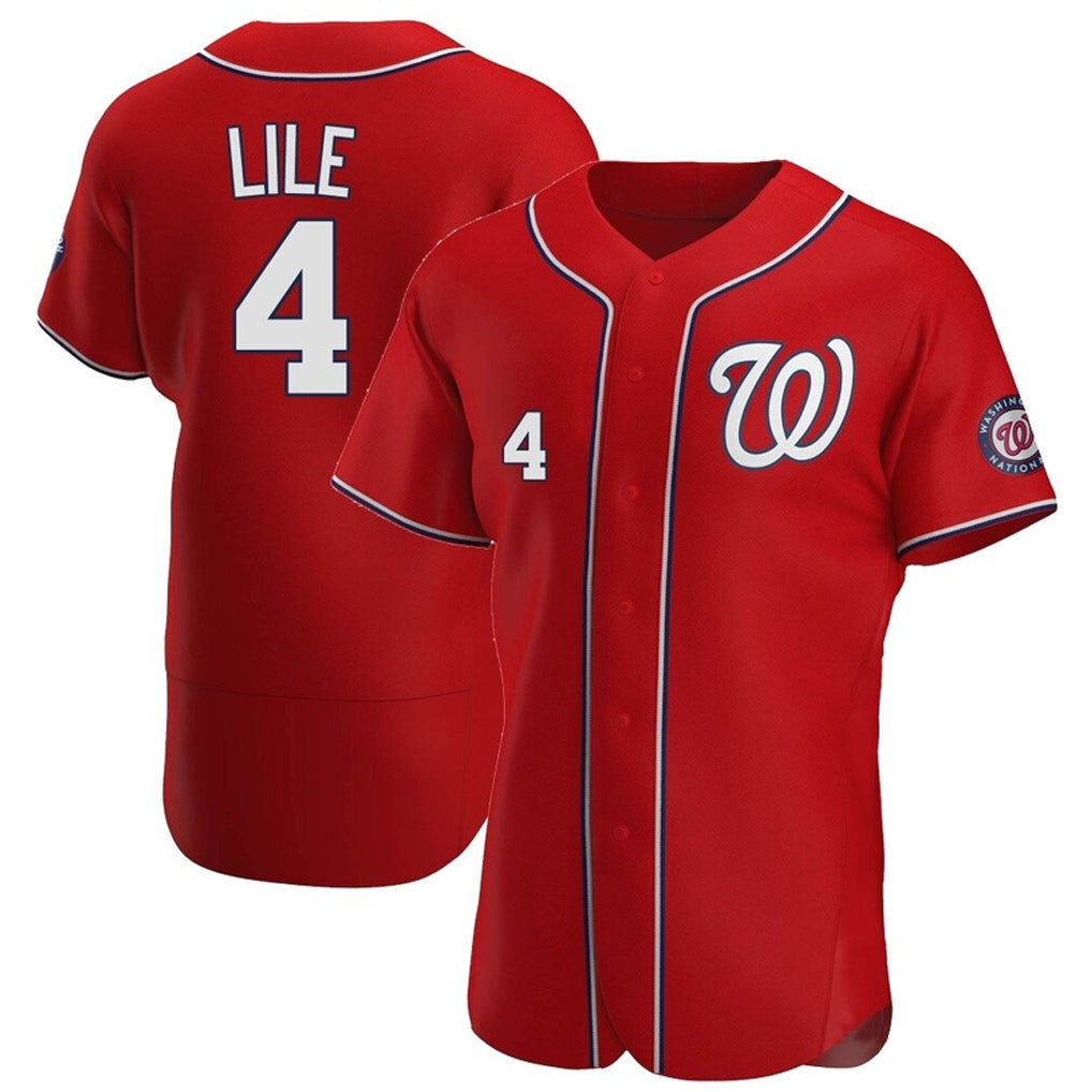 W.Nationals #4 Daylen Lile Player Red Alternate Elite Jdoa Stitched Jerseys