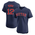 B.Red Sox #12 Connor Wong Player Navy Limited Elite Home Game Jdoa Stitched Jerseys