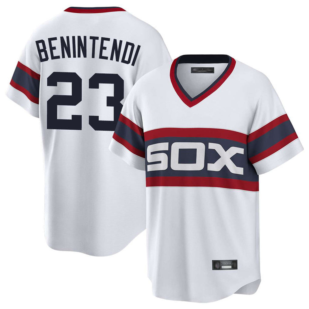 C.White Sox #23 Andrew Benintendi Player White T-shirt Home Game Jdoa Stitched Jerseys