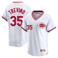 C.Reds #35 Jose Trevino Player White Cooperstown Collection Limited T-shirt Home Jdoa Stitched Jerseys