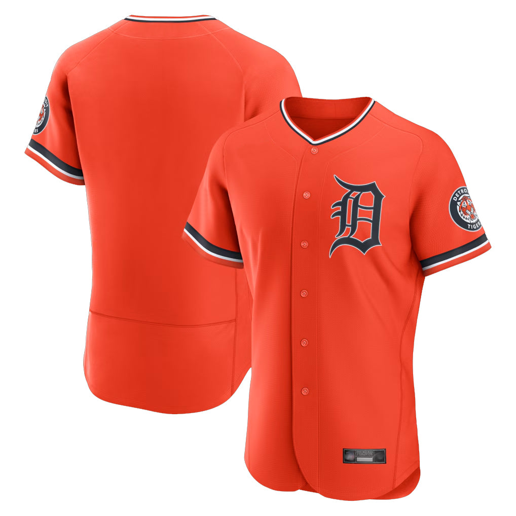 D.Tigers ## Tigers Blank Player Orange Limited Elite Home Jdoa Stitched Jerseys