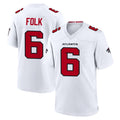 A.Falcons #6 Nick Folk Player White Team Color Home Game Jdoa Stitched Jerseys