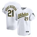 Athletics #21 Tyler Soderstrom Player White Limited Home Game Jdoa Stitched Jerseys