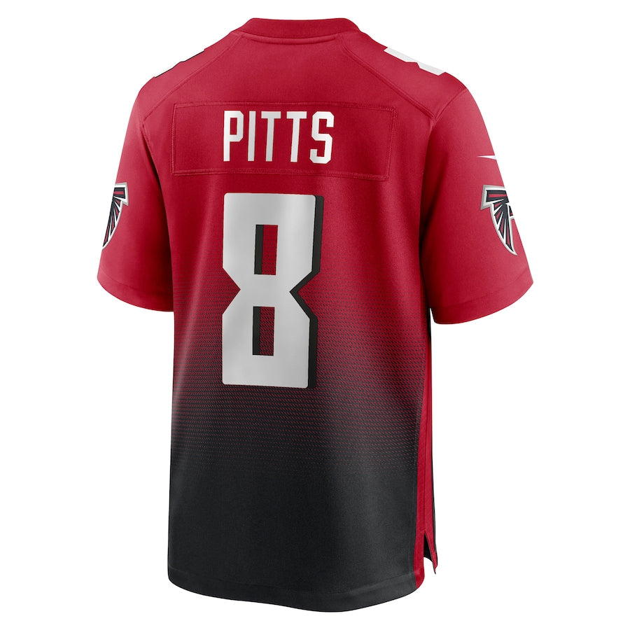 A.Falcons #8 Kyle Pitts Sr. Player Red Home Game Jdoa Stitched Jerseys