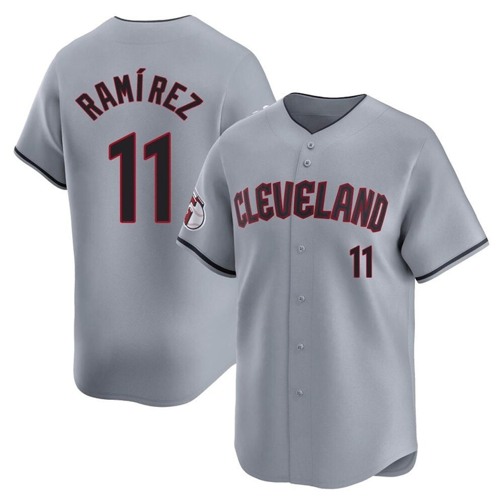 C.Guardians #11 Jose Ramirez Player Gray Road Limited Home Jdoa Stitched Jerseys