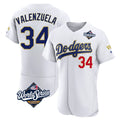 LA.Dodgers #34 Fernando Valenzuela Player Gold White World Series 2026 Collection Stadium Limited Elite Jdoa Stitched Jerseys