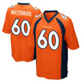 D.Broncos #60 Luke Wattenberg Player Orange Color Home Game Jdoa Stitched Jerseys