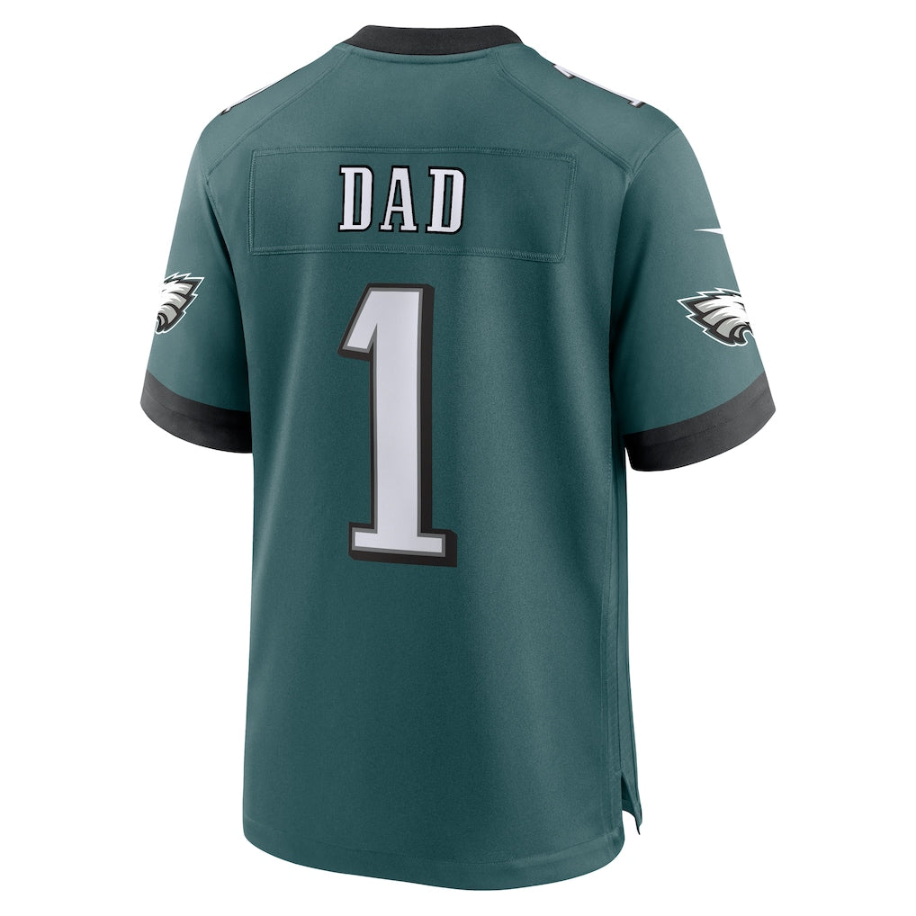 Jdoa P.Eagles #1 Dad Midnight Green Team Game Jersey