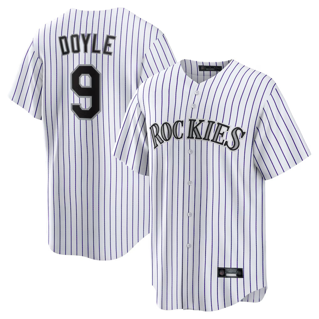 C.Rockies #9 Brenton Doyle Player White Game Home Jdoa Stitched Jerseys