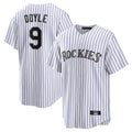 C.Rockies #9 Brenton Doyle Player White Game Home Jdoa Stitched Jerseys