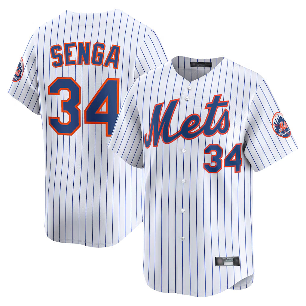 NY.Mets #34 Kodai Senga Player White Home Limited Jdoa Stitched Jerseys