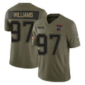 NE.Patriots #97 Milton Williams Player Olive 2025 Salute To Service Limited Jdoa Stitched Jerseys