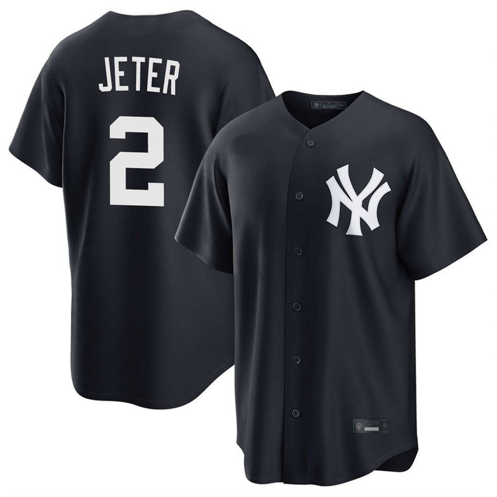 NY.Yankees #2 Derek Jeter Player Navy Game Jdoa Stitched Jerseys