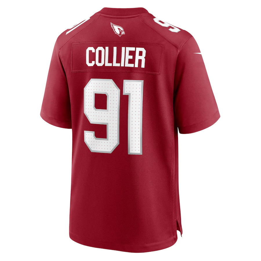 A.Cardinals #91 L.J. Collier Player Cardinal Game Home Jdoa Stitched Jerseys