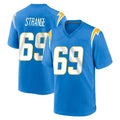 LA.Chargers #69 Cole Strange Player Blue Home Game Stitched Jerseys