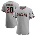 A.Diamondbacks #28 Nolan Arenado Player Gray Road Limited Elite Home Game Jdoa Stitched Jerseys