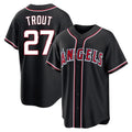 LA.Angels #27 Mike Trout Player Black Fashion Out Home Game Jdoa Stitched Jerseys