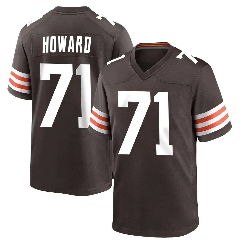 C.Browns #71 Tytus Howard Player Brown Home Game Jdoa Stitched Jerseys