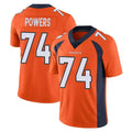 D.Broncos #74 Ben Powers Player Orange Color Vapor Untouchable Limited Game Jdoa Stitched Jerseys