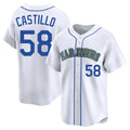 S.Mariners #58 Luis Castillo Player White Throwback Cooperstown Collection Limited Game Jdoa Stitched Jerseys