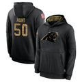 C.Panthers #50 Robert Hunt Player Black Salute to Service Pullover Hoodies Limited Game Jdoa Stitched Jerseys