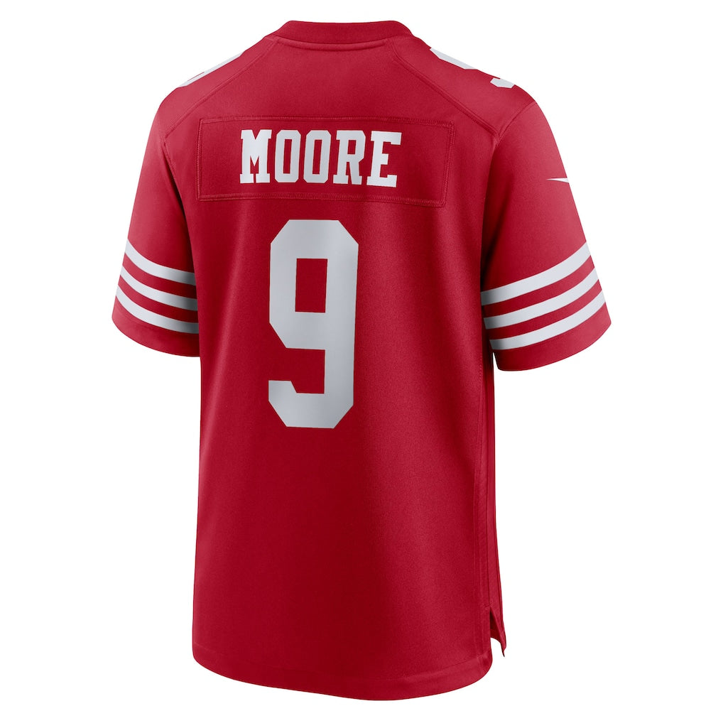 Jdoa SF.49ers #9 Skyy Moore Scarlet Team Game Jersey