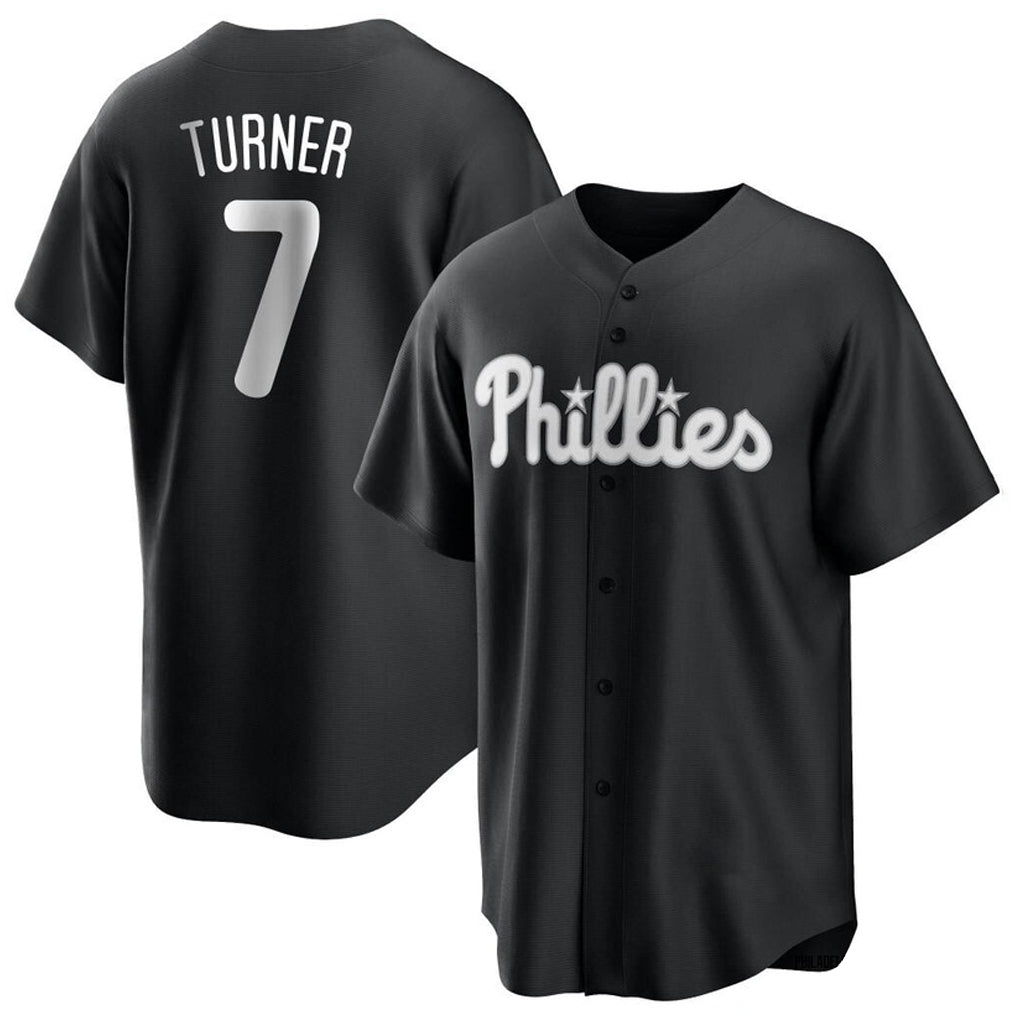 P.Phillies #7 Trea Turner Player Black Alt Fashion Home Game Jdoa Stitched Jerseys