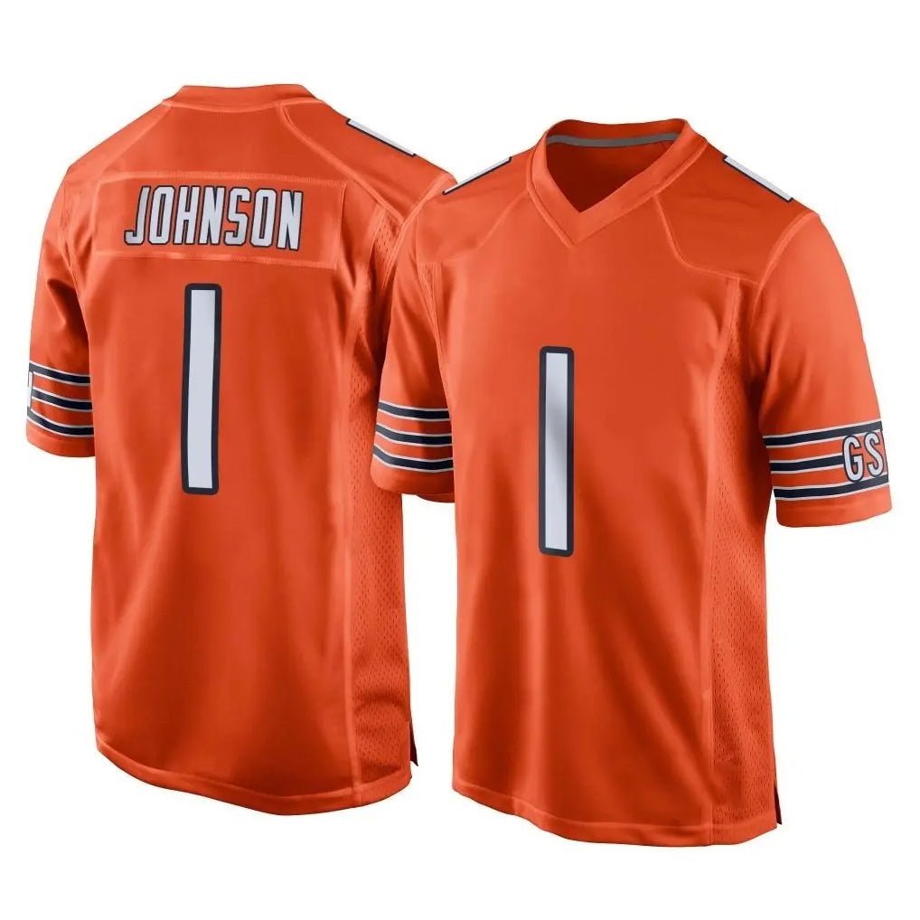 C.Bears #1 Jaylon Johnson Player Orange Home Game Jdoa Stitched Jerseys