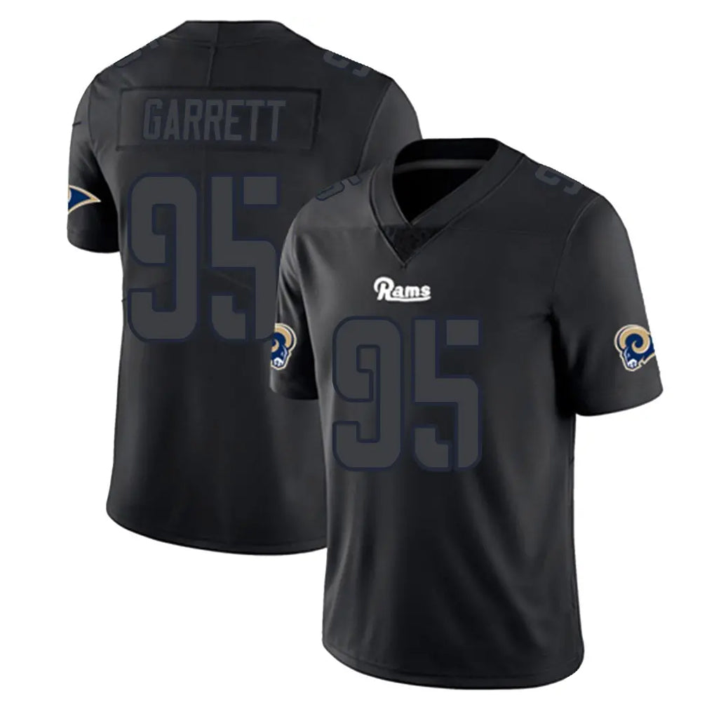 LA.Rams #95 Myles Garrett Player Black Impact Limited Home Game Jdoa Stitched Jerseys