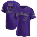 C.Rockies #27 Jordan Beck Player Purple Limited Elite Home Jdoa Stitched Jerseys