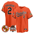 B.Orioles #2 Gunnar Henderson Player Orange 30th Anniversary of 2131 Home Game Jdoa Stitched Jerseys