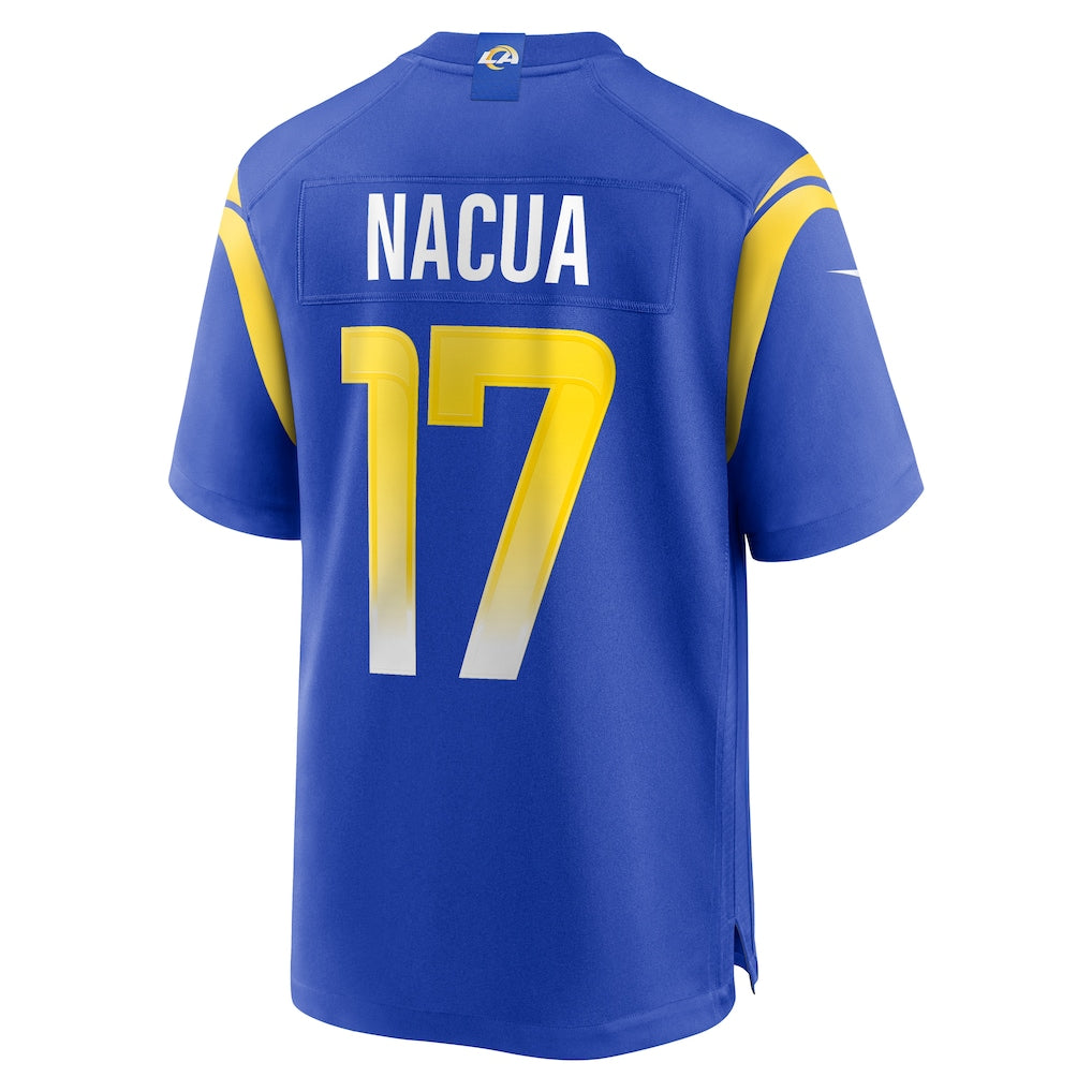 Jdoa LA.Rams #17 Puka Nacua Royal Game Player Jersey