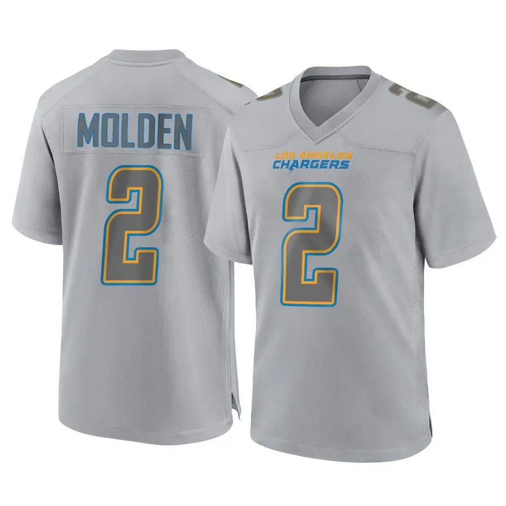 LA.Chargers #2 Elijah Molden Player Gray Atmosphere Fashion Home Game Stitched Jerseys