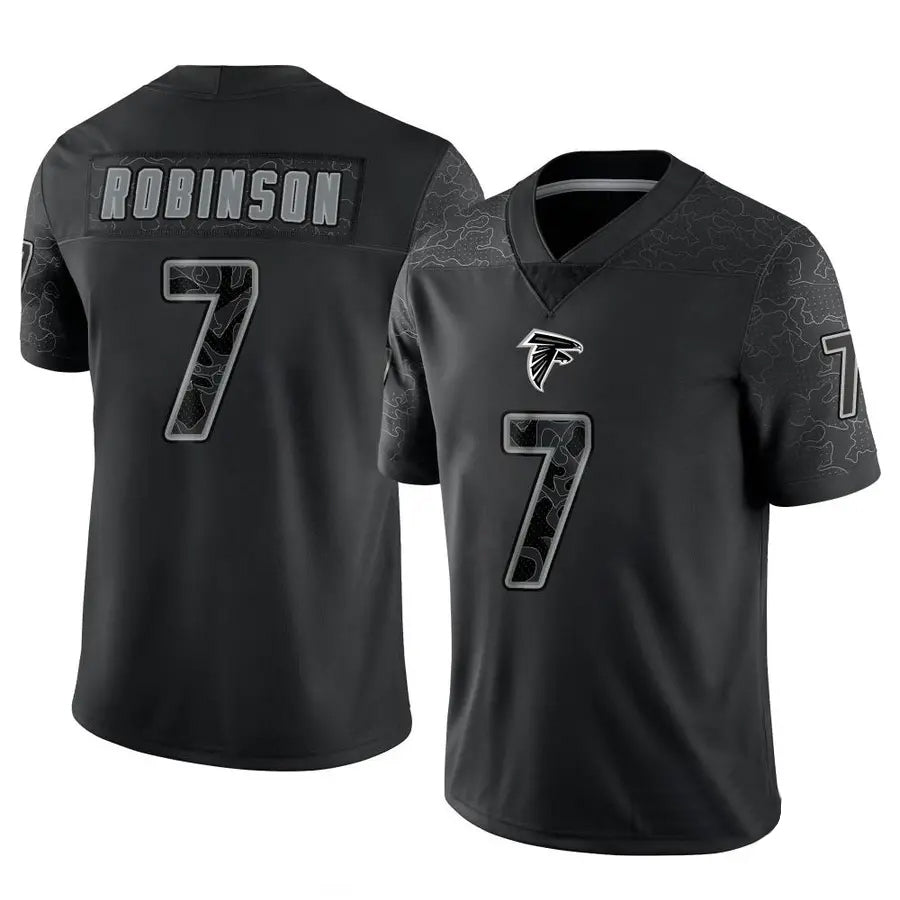 A.Falcons #7 Bijan Robinson Player Black RFLCTV Limited Jdoa Stitched Jerseys