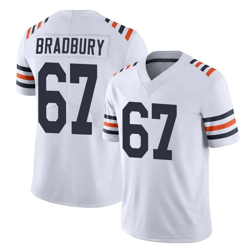 C.Bears #67 Garrett Bradbury Player White Classic Vapor Limited Home Game Jdoa Stitched Jerseys