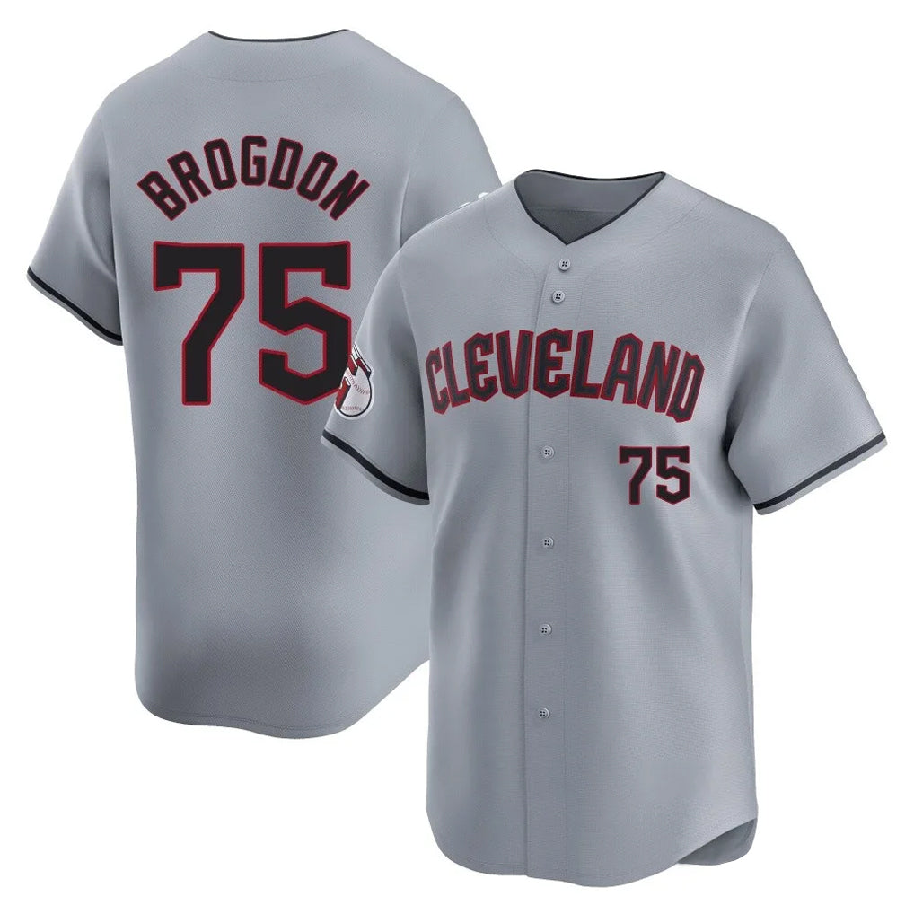 C.Guardians #75 Connor Brogdon Player Gray Road Limited Home Jdoa Stitched Jerseys