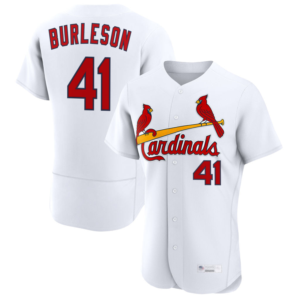 St. Louis Cardinals #41 Alec Burleson Player White Home Limited Elite Jdoa Stitched Jerseys
