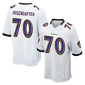 B.Ravens #70 Roger Rosengarten Player White Alternate Home Game Jdoa Stitched Jerseys