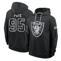 LV.Raiders #95 Kwity Paye Player 2026 Black Logo Pullover Hoodies Limited Game Stitched Jerseys