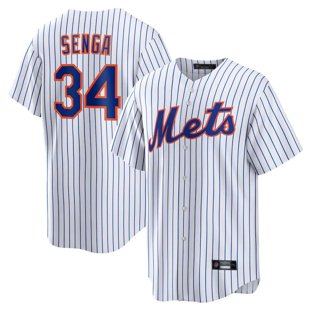 NY.Mets #34 Kodai Senga Player White Home Replica Jdoa Stitched Jerseys