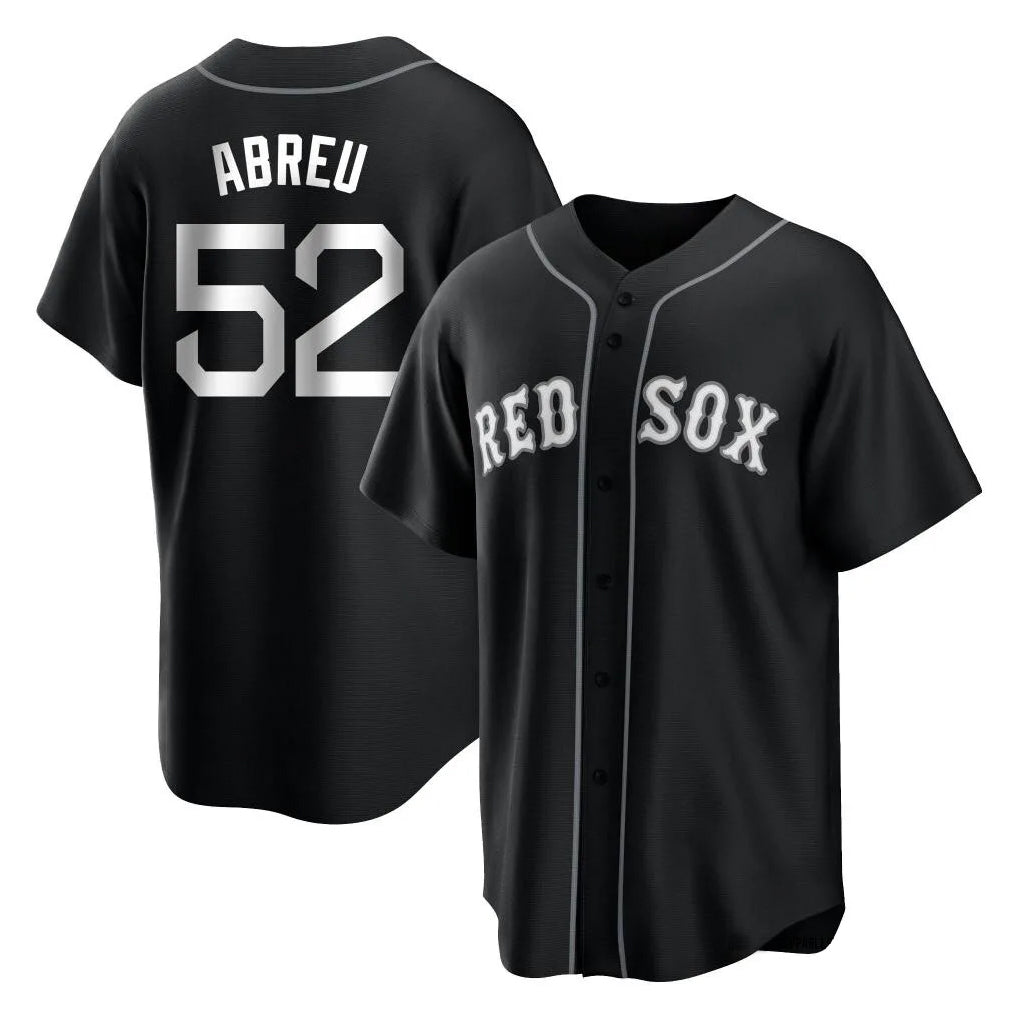 B.Red Sox #52 Wilyer Abreu Player Black Home Game Jdoa Stitched Jerseys
