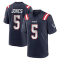 NE.Patriots #5 Dre'Mont Jones Player Navy Home Game Jdoa Stitched Jerseys