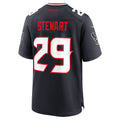 Jdoa H.Texans #29 M.J. Stewart Navy Team Game Jersey