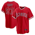 LA.Angels #27 Mike Trout Player Red Home Game Jdoa Stitched Jerseys