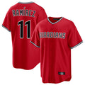 C.Guardians #11 Jose Ramirez Player Red Home Game Jdoa Stitched Jerseys