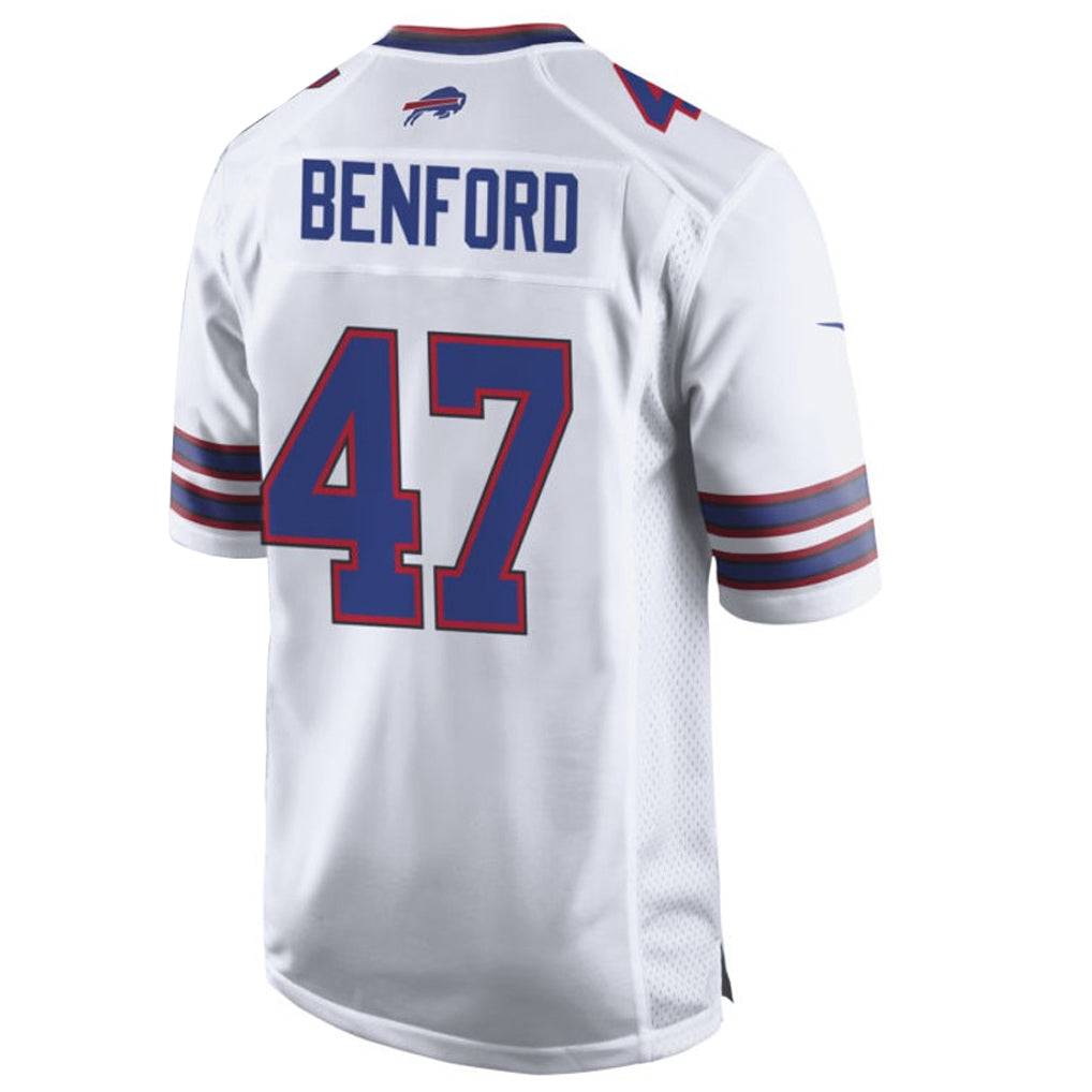 B.Bills #47 Christian Benford Player White Home Game Jdoa Stitched Jerseys