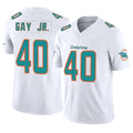 M.Dolphins #40 Willie Gay Jr. Player White Limited Vapor F.U.S.E. Home Game Jdoa Stitched Jerseys